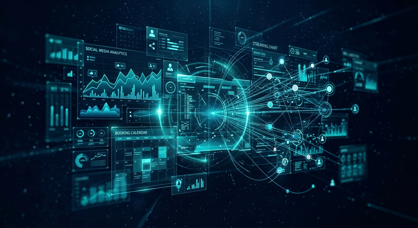 Futuristic AI career management dashboard
